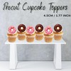 24 Doughnuts Edible Cupcake Toppers, (PRECUT Optional) Donuts Premium Thickness