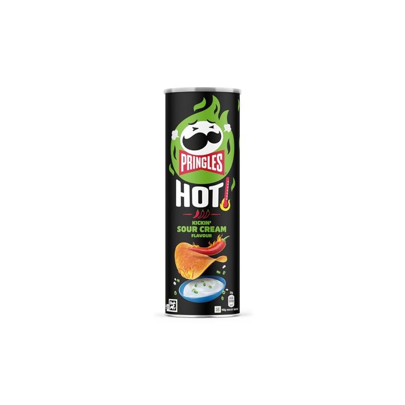 Pringles Hot Kickin Sour Cream Flavour, 160g