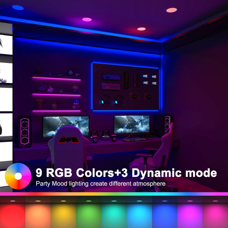 Recessed Lighting 4 Inch RGBCW Color Changing 12W LED Downlights