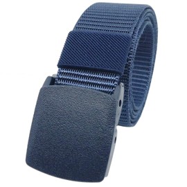 YEHMAN Unisex Nylon Belt Military Design with Plastic Buckle Automatic Tactical Belt Outdoor Sports Continuously Adjustable Length 120 cm Width Approx. 3.8 cm, navy