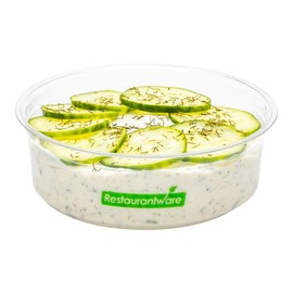 Restaurantware Basic Nature 8 Ounce Deli Containers 500 Meal Prep Containers - Lids Sold Separately PLA Plastic Disposable Food Containers For Holding Snacks Salads And Desserts