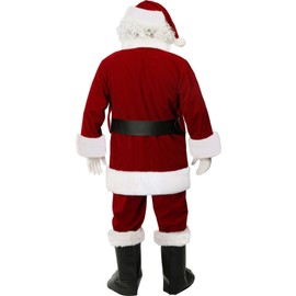Santa Suit Deluxe Santa Claus Costume for Men, Christmas Adults Santa Costume Set Santa Outfit
