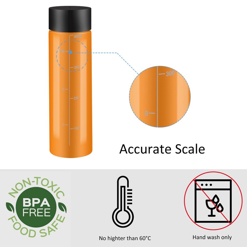 YBCPACK 15 Pack 400 ml PET Bottles - Wide Mouth