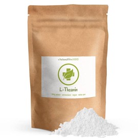 L-Theanine Powder 100 g - Extract of Green Tea - Highest Bioavailability - Pure and Vegan - Allergen-Free - Non-GMO - No Magnesium Stearate, Silicon Dioxide, Additives and Additives