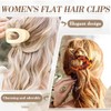 4 Stück Set Flache Haarklammer Bernstein Anzug, Runde Haarklammern für
