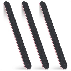 3Pcs Nail Files for Natural Nails - Emery Boards for Nails Supply 100/180 Grit Nail Files for Gel Nails - Nail Buffer Block to Shape and Smooth - Professional Nail File Black Buffer Nail File Set