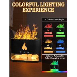 Ultrasonic Atomizing Essential Oil Diffuser, Aroma Diffuser, 7 Color Haimalaya Salt Lamp, Timer Function Air Humidifier, Home Décor