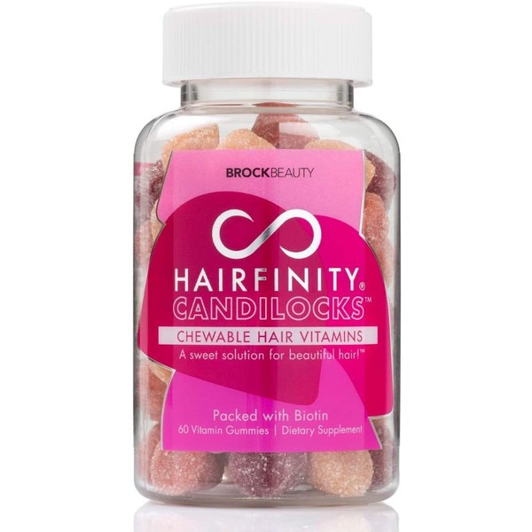 Hairfinity Candilocks Chewable Hair Vitamins - Gummies Scientifically formulated with Biotin, Inositol, and Choline for Longer, Stronger Hair Growth (60 Vegetarian Gummies)