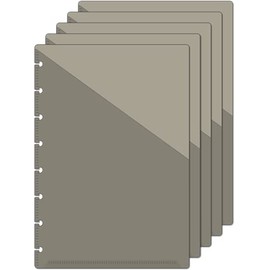 Eleven Discs Junior Pocket Dividers for Discbound Notebooks fits Circa, Arc, TUL (Black Semi-Transparent, Set of 5)