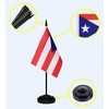 Puerto Rico Puerto Rican Deluxe Desk Flag Set Small Mini