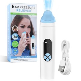 Vmxlso Ear Pressure Relief Device, Eustachian Tube Unblocker, Rechargable Ear Popper Ear Relief Device, 3 Speed Adjust, Eustachian Ear Unclogger for Flying, Swimming, Diving, Elevator, Tinnitus