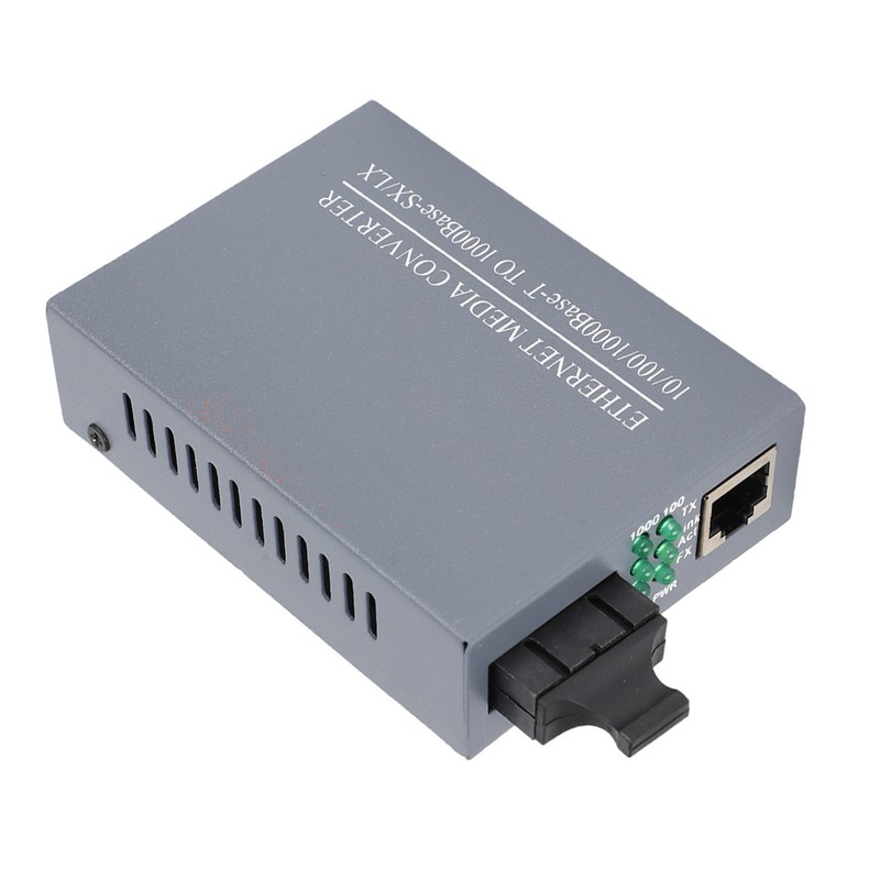 Fiber Optic Media Transceiver Ethernet Gigabit Single Mode Converter
