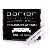100 Parker Premium Platinum 1/2 Blades - For Professional Barber