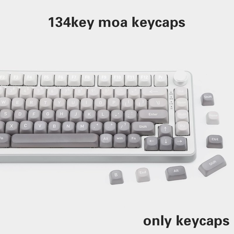 AKepopery 134 Keys MOA PBT Keycaps Set for Cherry Gateron