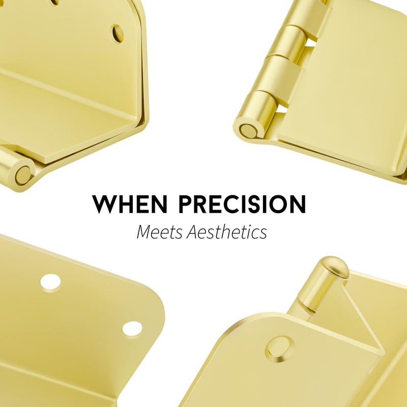 goldenwarm 3 Pack Gold Swing Clear Expandable Door Hinges 3.5inch