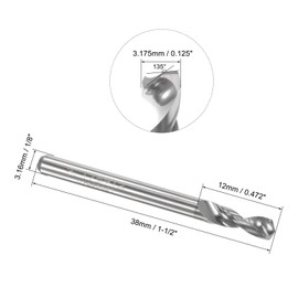 TA-VIGOR 8Pcs 3.175mm PCB Drill Bits, 1/8 Inch Shank Tungsten Carbide Micro Drill Bits Set Spiral Flute CNC Router Bits Drilling Rotary Tool for Print Circuit Board Jewelry CNC Engraving