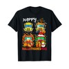 Witch Turkey Santa School Buses Happy HalloThanksMas Boys T-Shirt