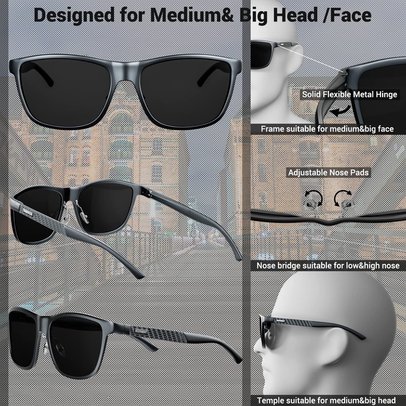 Rocknight - anteojos de sol polarizadas para hombre, anteojos de