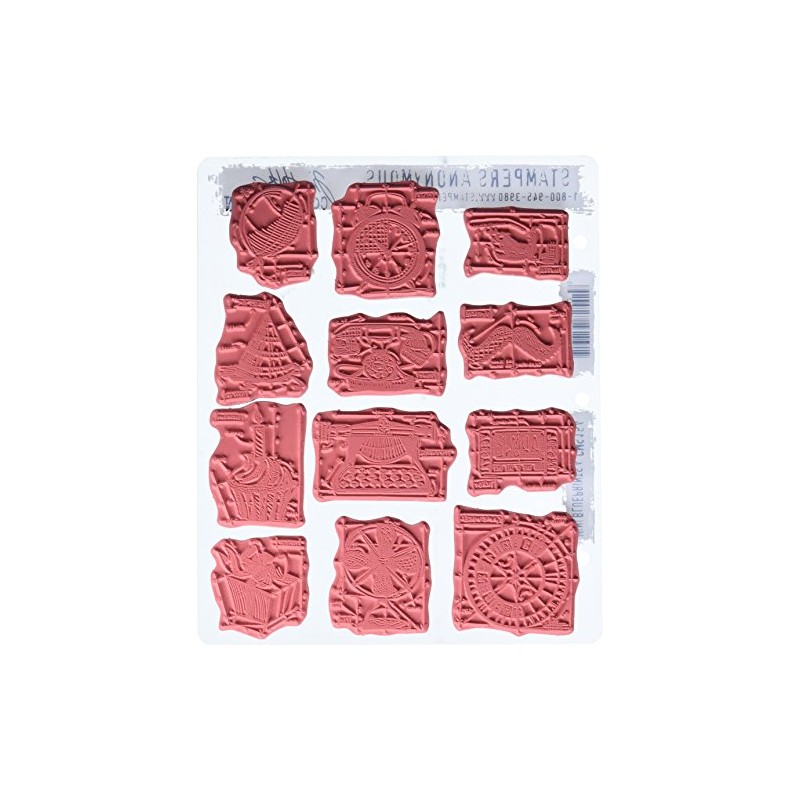 Tim Holtz Cling Mounted Stamp Sets Stampers Anonymous Mini Blueprints