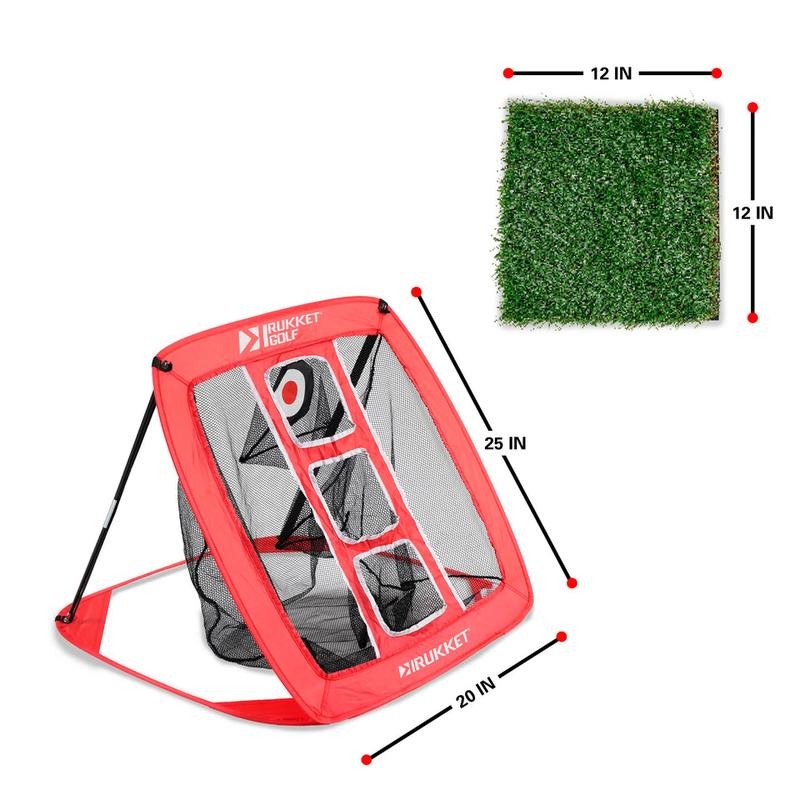Rukket Sports Haack Chipping Net with Turf Mat & 12