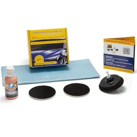 GLASS POLISH DIY 3” (75mm) Windshield Polishing Kit for Car Glass Restoration, Remove Wiper Blade Damage, Fine Scratches, Haziness, and Water Spots, Restore Glass Clarity and Shine