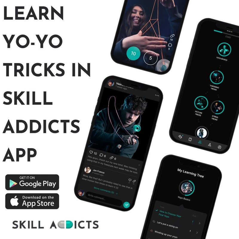 Skill Addicts Yoyo Cords - Orange 10 Pieces (Works with