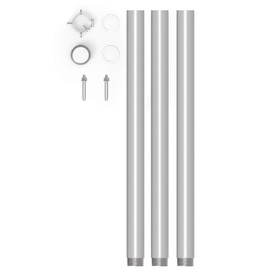 E&K Sunrise Sun Shade Sail Canopy Pole Kit for Garden Patio Backyard Sign Light Pole 126’’ Metal Post Powder Coated Sturdy Durable with Clamp