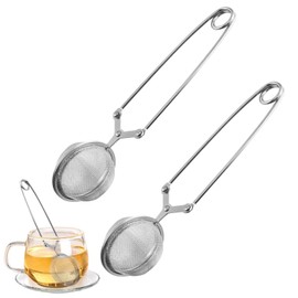 Pack of 2 tea infusers, tea infusers for loose tea, tea tongs, tea tongs for loose tea, tea tongs made of stainless steel, for loose tea, spices and herbs - fine mesh tea filter (4.5 x 16 cm)