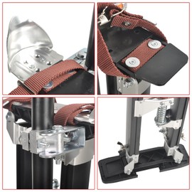 BIGREAT Black Drywall Stilts 24-40 Inch Height Adjustable Lifts Aluminum Tool for Painting Finishing Pruning Branches Cleaning