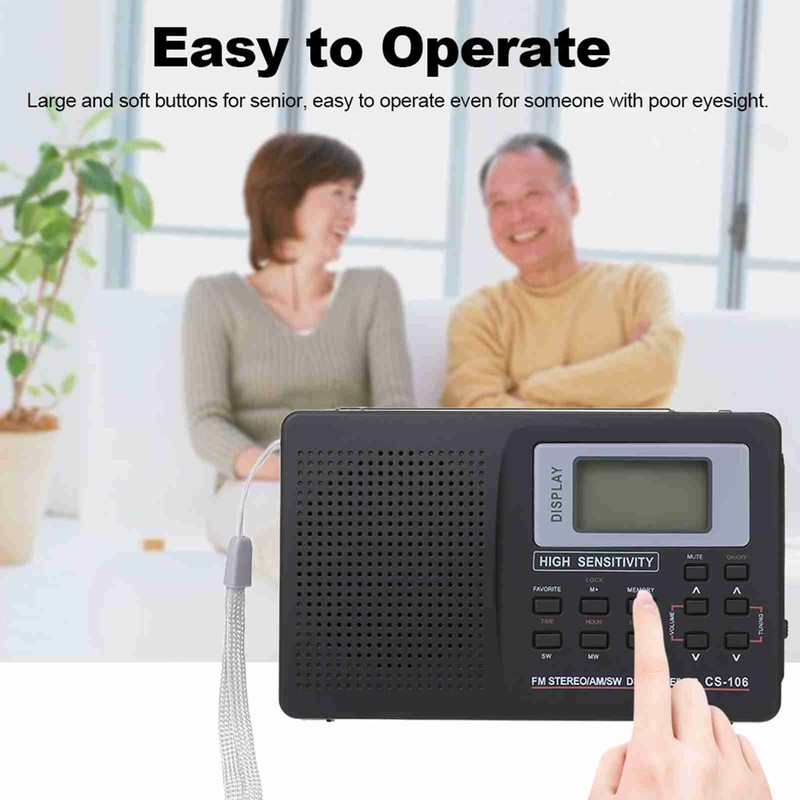 Portable Radio AM FM SW Multiband Digital Display Short Wave