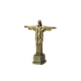 YINSHIU Redeemer Statue Vintage Style Statue of Jesus Figurine Small Metal Model Statue for Home Use Office Decor Collection,Nativity Scene Christmas Decoration Cross，Crucifix
