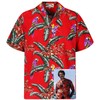 Original Hawaiian Shirt, Magnum P1, Tom Selleck, red, 3XL