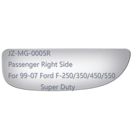 JZSUPER Lower Towing Mirror Glass fit for 99-07 Ford F250 F350 F450 F550 Super Duty Pickup Truck Passenger Right Side RH Convex Replacement Including Adhesive