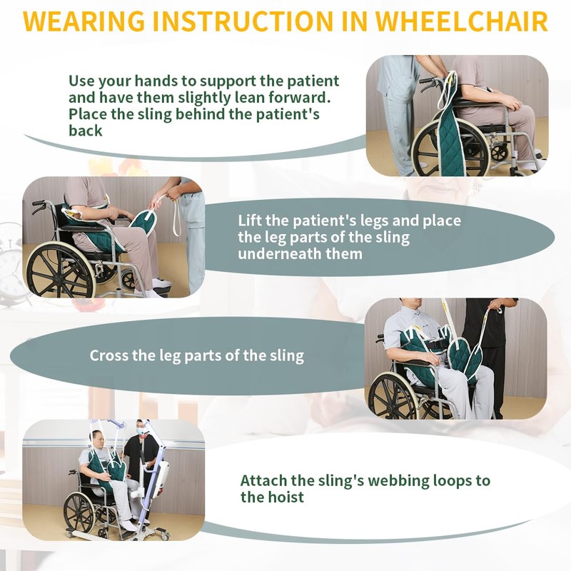 EZ Assistive Patient Lift Transfer Sling for Senior Toileting,SWL 500lbs,with