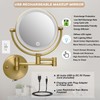 LEDOOLE Wall Mounted Makeup Mirror with Lights, 1/10X Double Sided