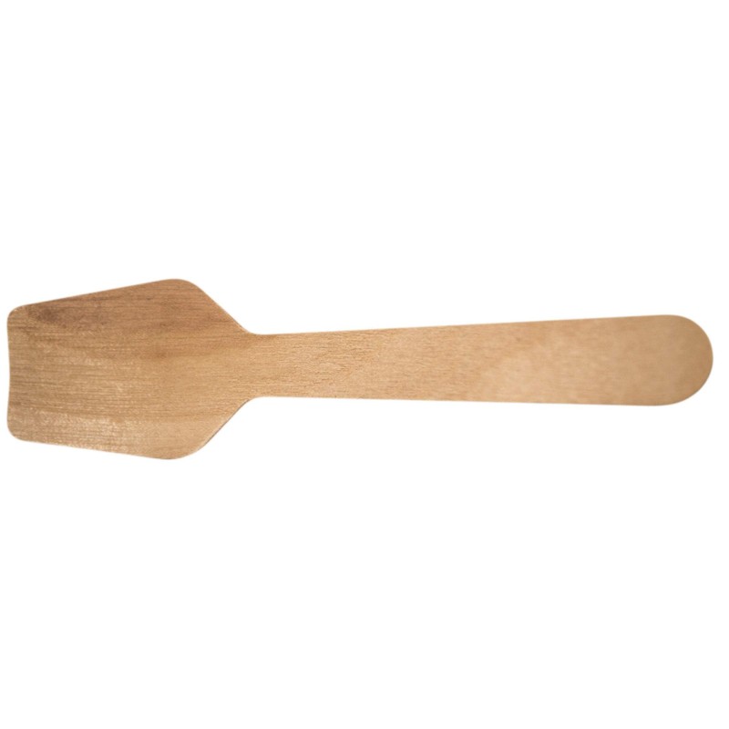 Perfect Stix Green Wooden Square Compostable Cutlery Taster Spoon With