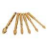 6Pcs Cross Spearhead Drill Bit Carbide Hex Shank Drilling Tool