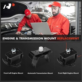 A-Premium 3PCS Engine Motor Mount and Transmission Mount Set Compatible with Toyota Tacoma 1998-2004 2.7L