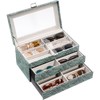 ProCase 3-layer Sunglasses Storage Organizer, 18 Slots Leather Sunglass Box