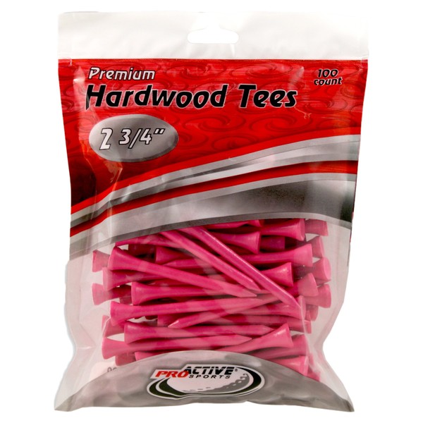 ProActive Sports 2 3/4-Inch Tees, Pink (100/Package)