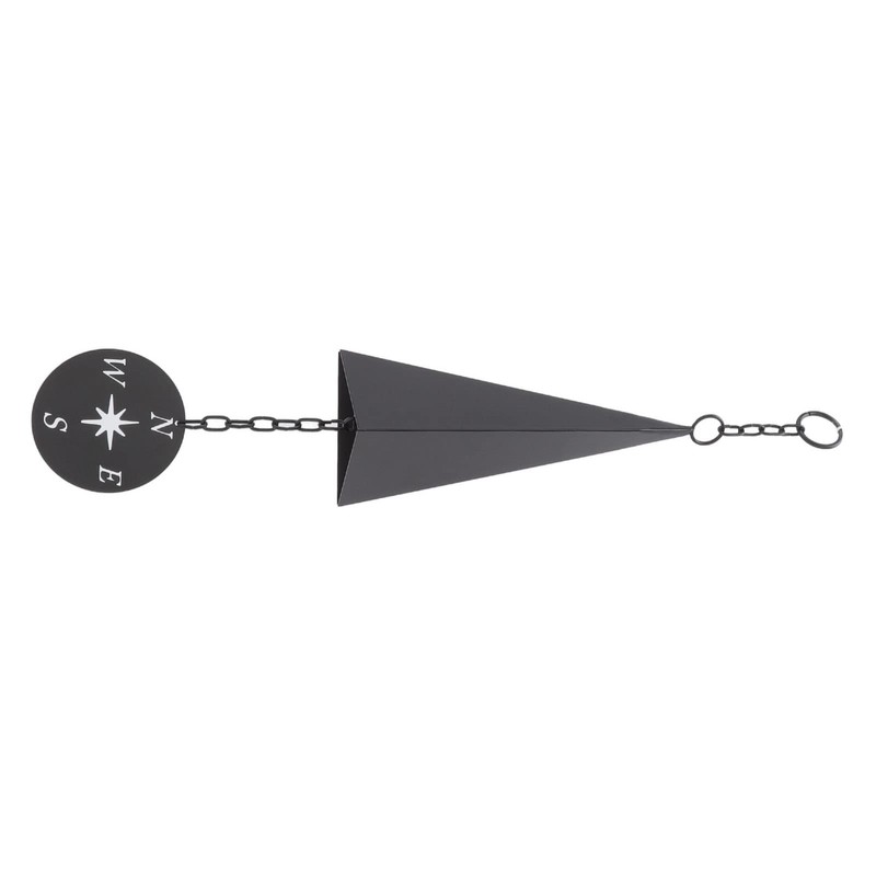 3-Tone Wind Chimes with Compass Iron Triangle Decor for Indoor