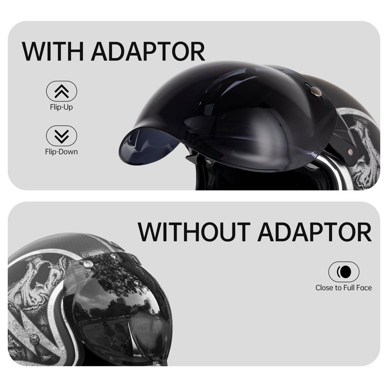 Soman 3 Snap Bubble Visors, Snap On Bubble Face Shield