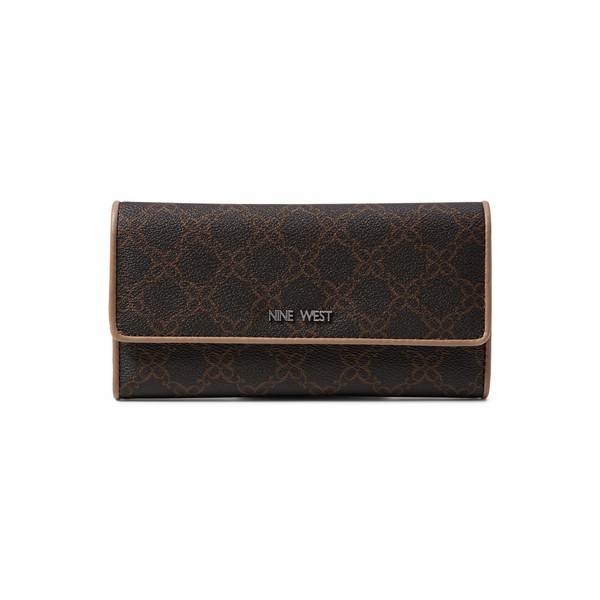Nine West Zuri SLG Check Sec, Brown Logo/Latte