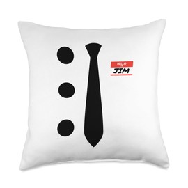 Jim Three Hole Punch Costume 3 Hole Punch Jim Costume Throw Pillow, 18x18, Multicolor