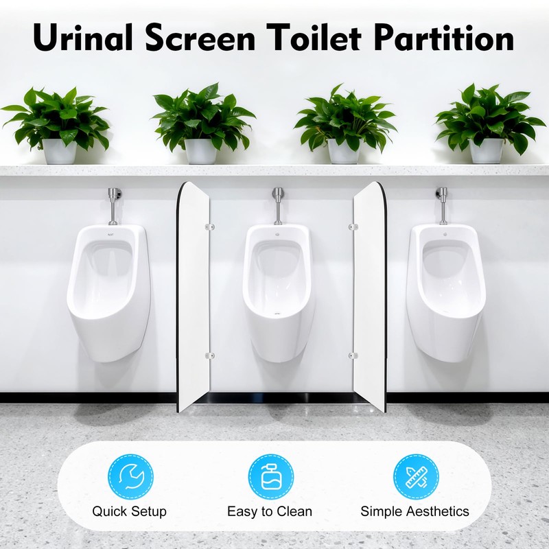 BANLICALI Urinal Partition, 15.7"W x 35.43"H Urinal Screen Toilet Partition