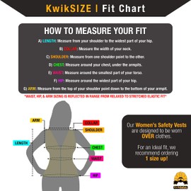 KwikSafety FIRST LADY Safety Vest for Women [SNUG-FIT] 9 Pockets, Class 2 Custom High Visibility Reflective ANSI OSHA Fitted Construction Work PPE/Yellow XL