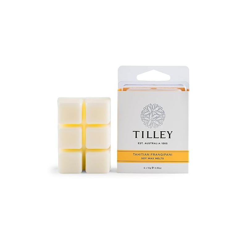 Tilley Classic White Tahitian Frangipani Square Soy Wax Melts 60
