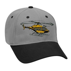 Bell Helicopter Embroidered Hat Baseball Cap New Flying Aviation Black/Grey