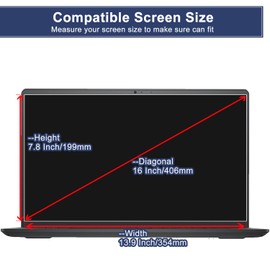 Laptop Privacy Screen 16 Inch for 16:10 Widescreen Display, Anti Blue Light Glare Privacy Filter, For LG Gram 16" Laptop Screen Privacy Shield, Anti-Scratch Screen Protector