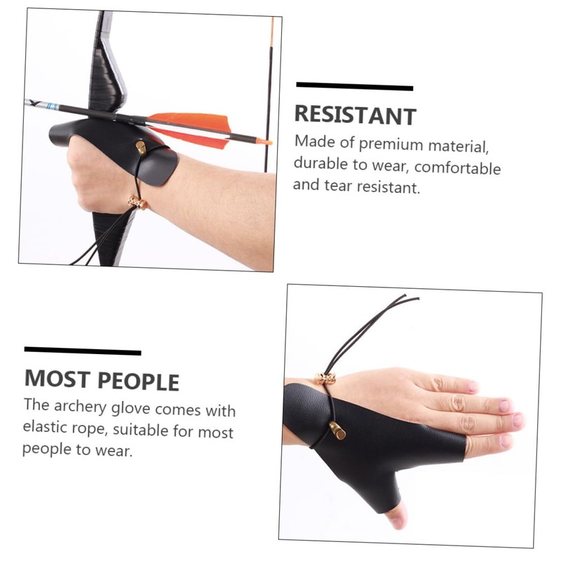 Outanaya Archery Hand Protector Bow Hand Protective Gear Elastic Finger
